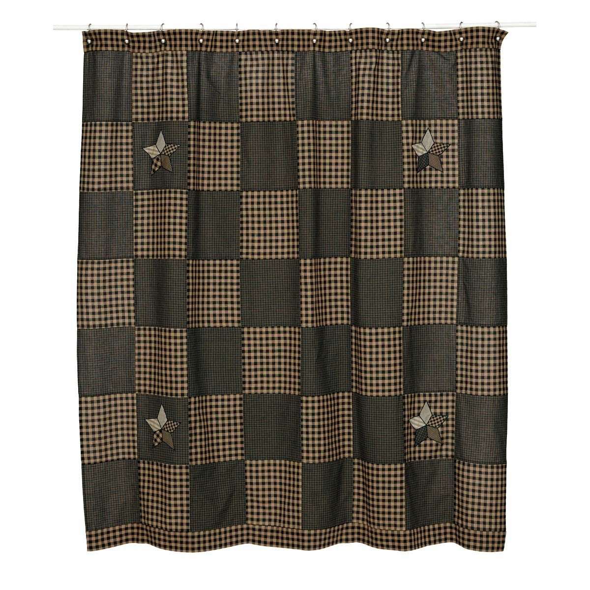 Farmhouse Star Shower Curtain 72"x72" - The Fox Decor