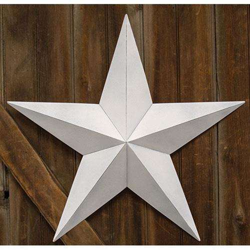 Farmhouse White Barn Star, 24" Metal Barn Stars CWI+ 