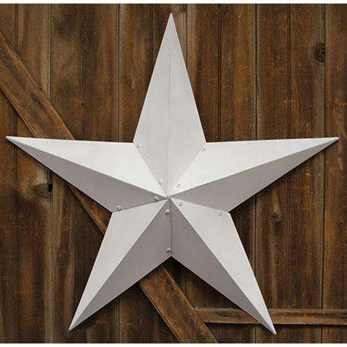 Farmhouse White Barn Star, 36" Metal Star Iron Barn Stars CWI+ 