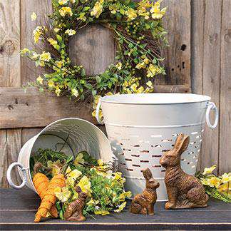 Farmhouse White Olive Bucket, 9 inch Buckets & Cans CWI+ 