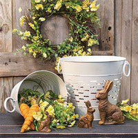 Thumbnail for Farmhouse White Olive Bucket, 9 inch Buckets & Cans CWI+ 