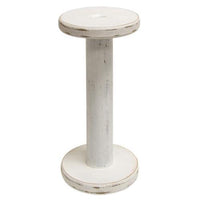 Farmhouse White Spool Candleholder, 10.75