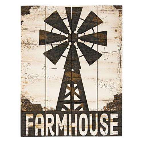 Farmhouse Windmill Pallet Art Wall Decor CWI+ 