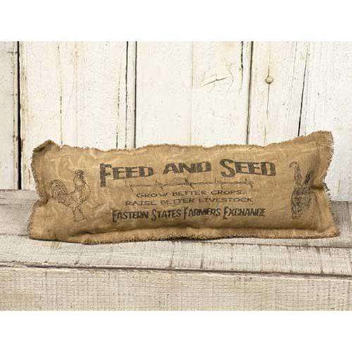 Feed & Seed Pillow, 17x6 Pillows CWI+ 