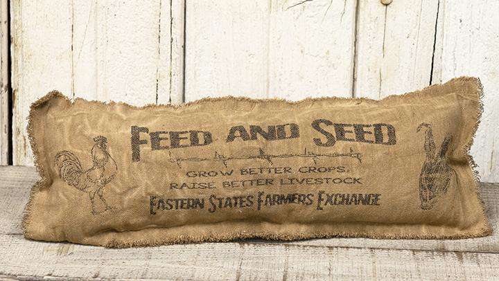 Feed & Seed Pillow, 17x6 Pillows CWI+ 