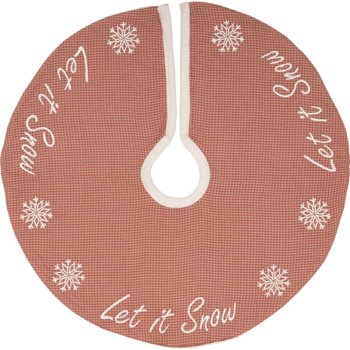 Let It Snow Mini Christmas Tree Skirt 21 VHC Brands - The Fox Decor