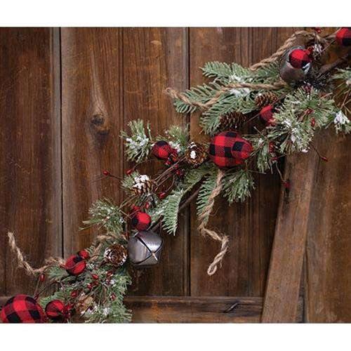 Buffalo Gingham Country Holiday Garland, 4ft - The Fox Decor