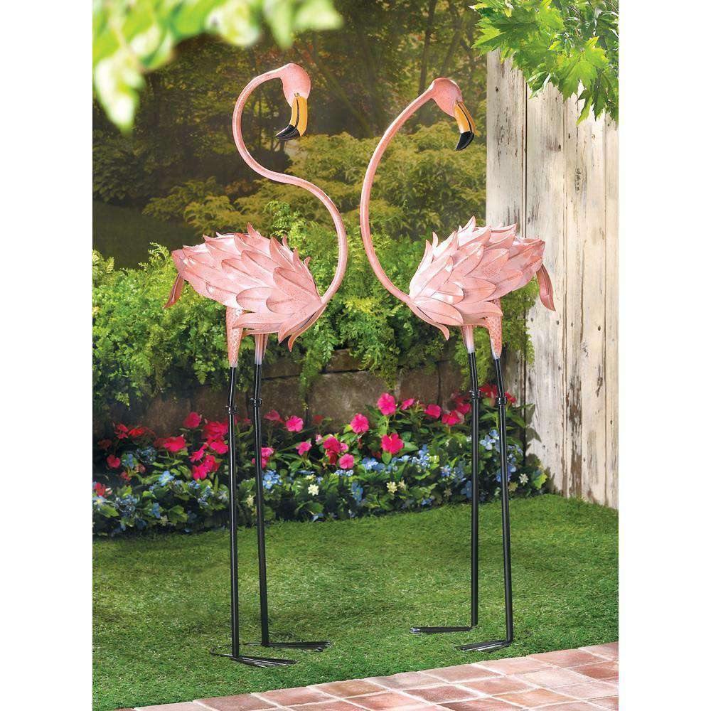 Flamboyant Flamingo Garden Sculptures - The Fox Decor