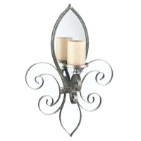 Fleur-De-Lis Mirrored Wall Sconce - The Fox Decor