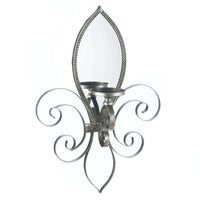 Fleur-De-Lis Mirrored Wall Sconce - The Fox Decor