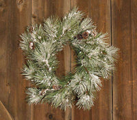 Thumbnail for Flocked Pine Wreath w/Pinecones, 18