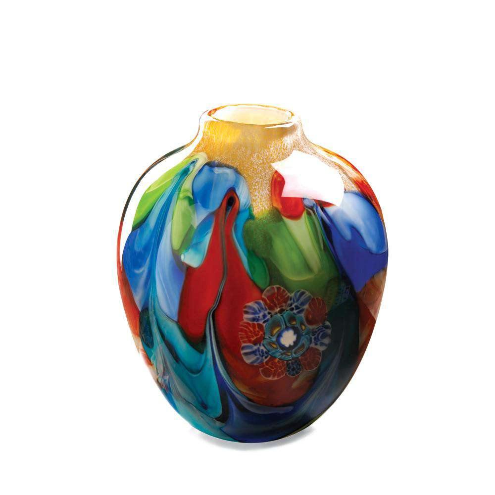 Floral Fantasia Art Glass Vase - The Fox Decor