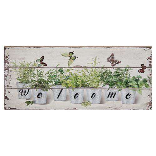 Floral Welcome Sign CHD Signs & Wall Accents CWI+ 