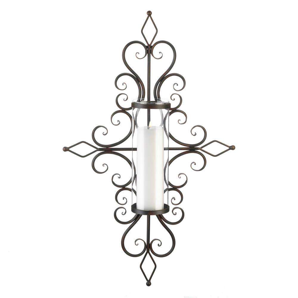 Flourished Candle Wall Sconce Gallery of Light 