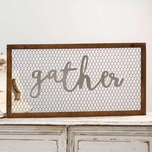 Framed Chicken Wire Wall Art - Gather New Everyday CWI+ 