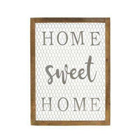 Thumbnail for Framed Chicken Wire Wall Art - Home Sweet Home Farmhouse Decor CWI+ 