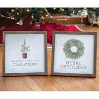 Thumbnail for Framed Christmas Watercolor Art, Asst Winter Signs CWI+ 