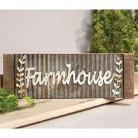 Thumbnail for Framed Galvanized Metal Farmhouse Wall Sign Farm Fresh Signs CWI+ 