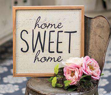 Framed Home Sweet Home Welcome Signs CWI+ 