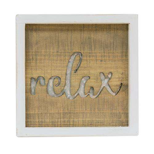 Framed Metal Cutout Relax Sign Pictures & Signs CWI+ 
