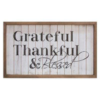 Thumbnail for Framed Shiplap Grateful & Blessed Sign Pictures & Signs CWI+ 