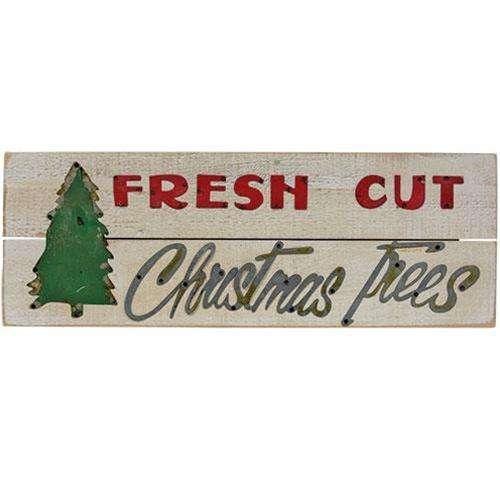 Fresh Cut Christmas Trees Sign Wall CWI+ 