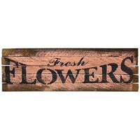 Thumbnail for Fresh Flowers Lath Sign, Asstd. - The Fox Decor