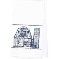 Thumbnail for Sawyer Mill Blue Barn Muslin Bleached White Tea Towel 19x28 VHC Brands - The Fox Decor