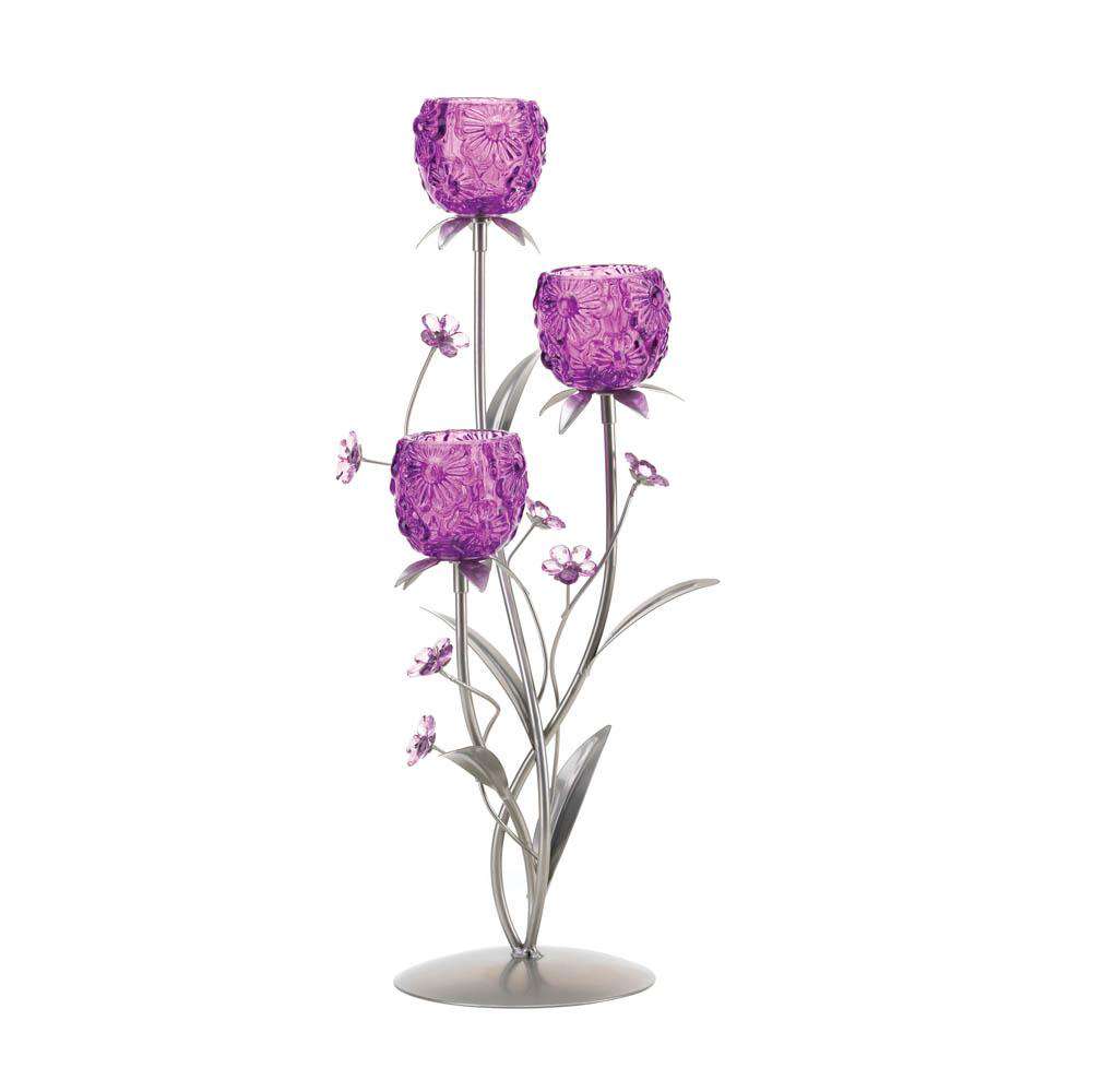 Fuchsia Blooms Candle Holder Gallery of Light 
