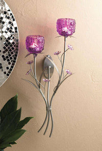 Thumbnail for Fuchsia Blooms Wall Sconce - The Fox Decor