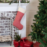 Thumbnail for Red Plaid Stocking 12x20