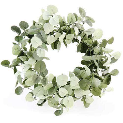 Silver Drop Eucalyptus Wreath, 14" - The Fox Decor