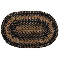 Thumbnail for Braided Ebony Placemats set of 4 Black Tan Jute - The Fox Decor