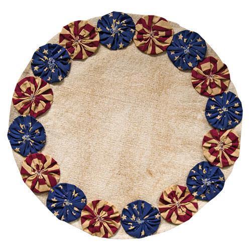 Americana Candle Mat, 13" - The Fox Decor