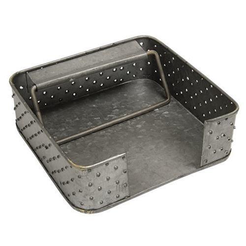 Galvanized Metal Grater Napkin Holder - The Fox Decor