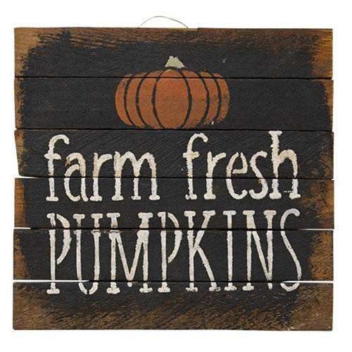 Farm Fresh Pumpkins Sign, 9.5" Square - The Fox Decor