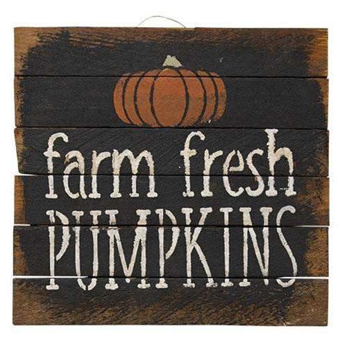 Farm Fresh Pumpkins Sign, 9.5" Square