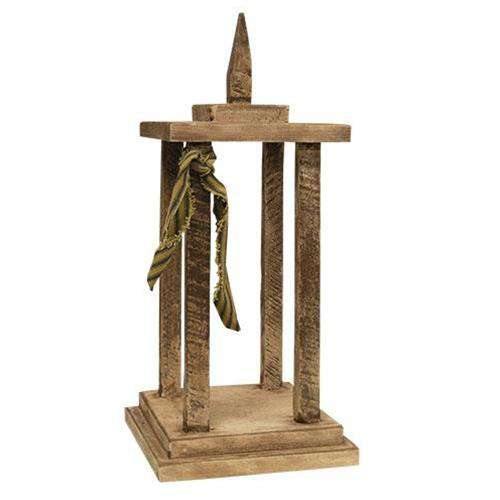 Wooden Open Air Lantern, 19" - The Fox Decor