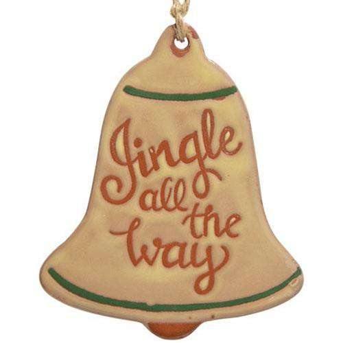 Jingle All The Way Ceramic Bell Ornament