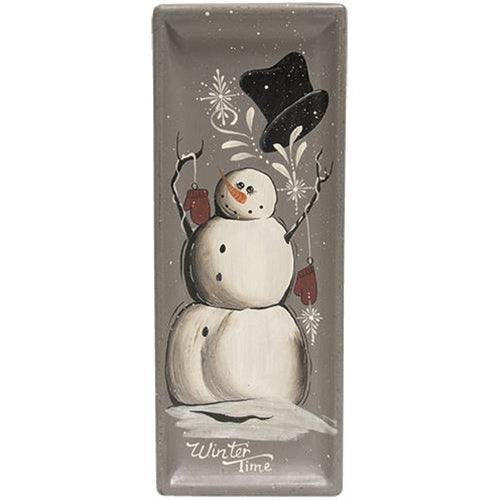 Winter Wishes Snowman Tray, 2 Asstd. - The Fox Decor