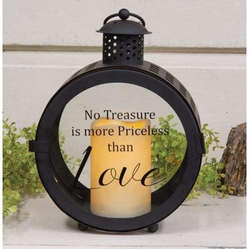 Round LED Sentiment Lantern, 3 Asstd. Designs Sold Individually - The Fox Decor