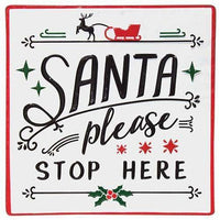 Thumbnail for Santa Stop Here Sign - The Fox Decor