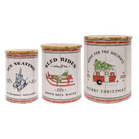 Thumbnail for *3/Set Wintertime Canisters Decorative Vintage online