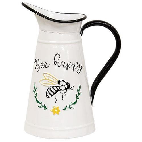 Bee Happy Enamel Pitcher - The Fox Decor