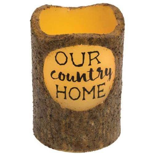Our Country Home Timer Pillar Candle - The Fox Decor