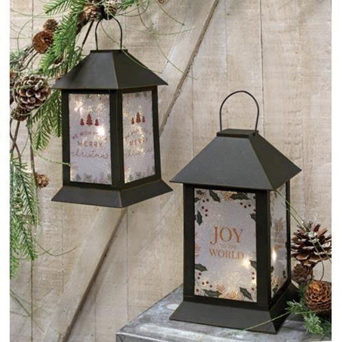 Joy To The World Lantern, Christmas Decor - The Fox Decor