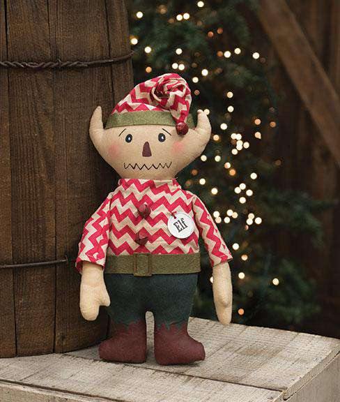 Chevron Elf Doll Christmas - The Fox Decor