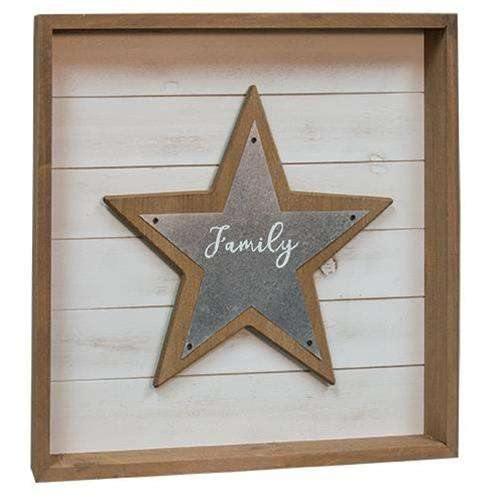 Family Star Shadowbox Sign - The Fox Decor