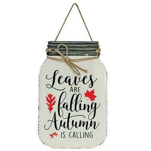 Leaves Are Falling Mason Jar Sign - The Fox Decor