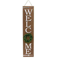 Thumbnail for Welcome Floral Wreath Wooden Porch Sign